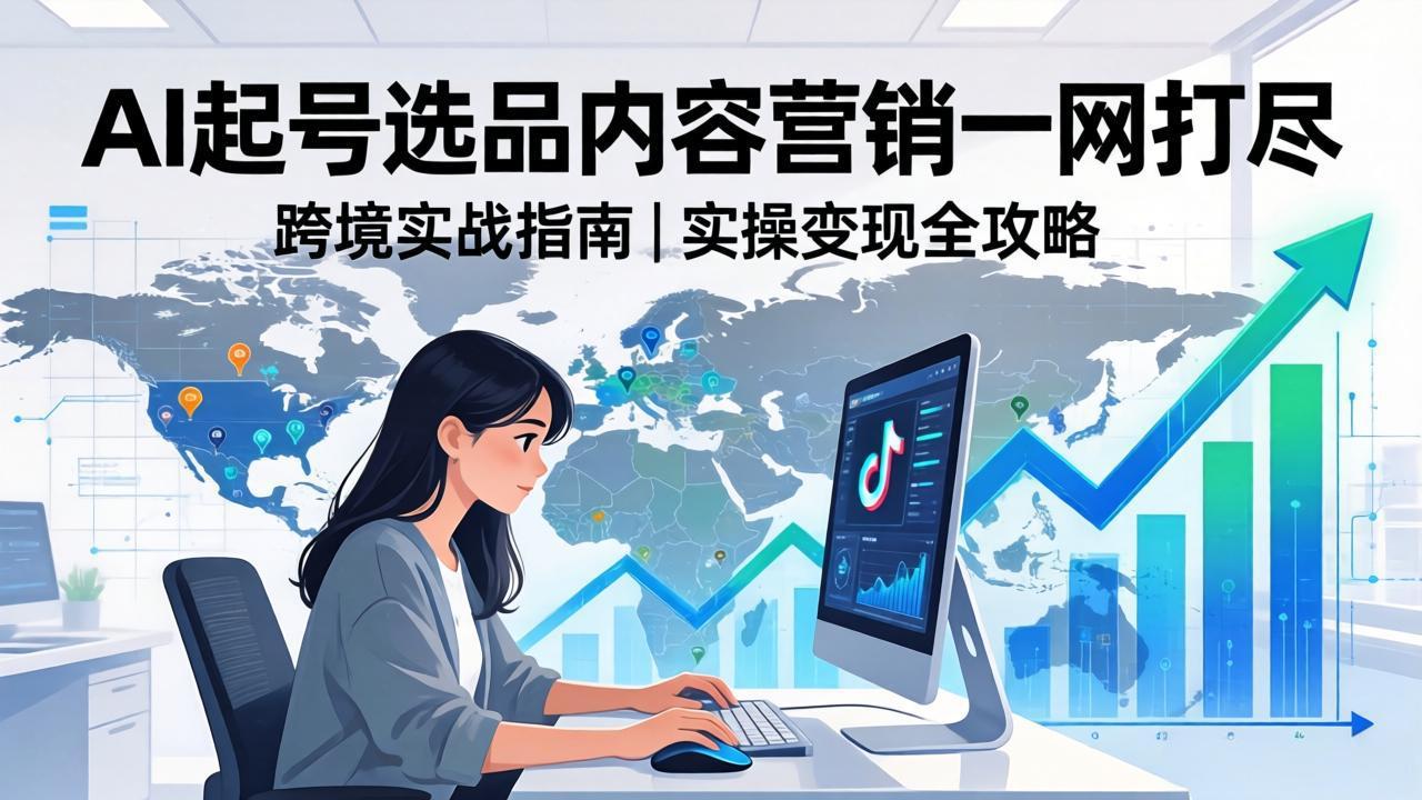 2026 TikTok 跨境AI实操:从零基础到变现全流程,AI起号选品内容营销一网打尽-专注互联网轻创业轻推网创