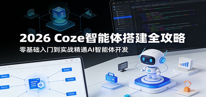 2026 Coze智能体搭建全攻略:零基础入门到实战精通AI智能体开发-专注互联网轻创业轻推网创