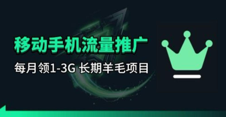 手机流量领取推广_每月一轮，刚需类的长期项目-专注互联网轻创业轻推网创