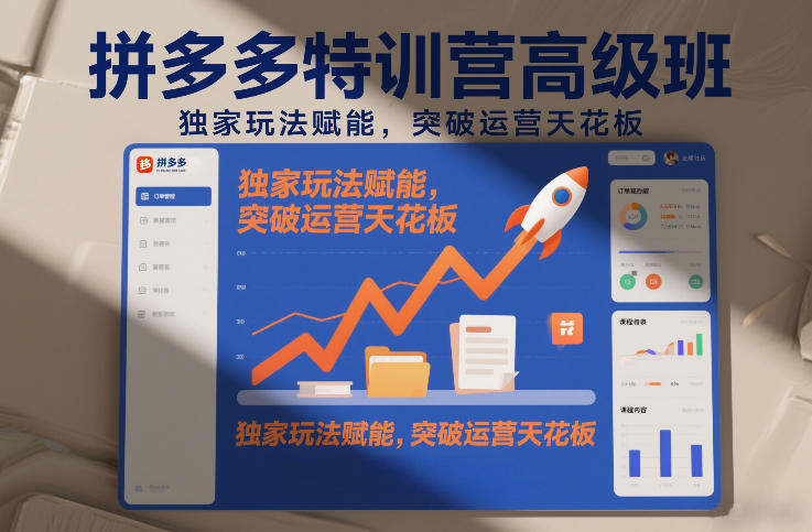 拼多多特训营高阶班，独家玩法赋能，突破运营天花板(更新26年4月1日)-专注互联网轻创业轻推网创