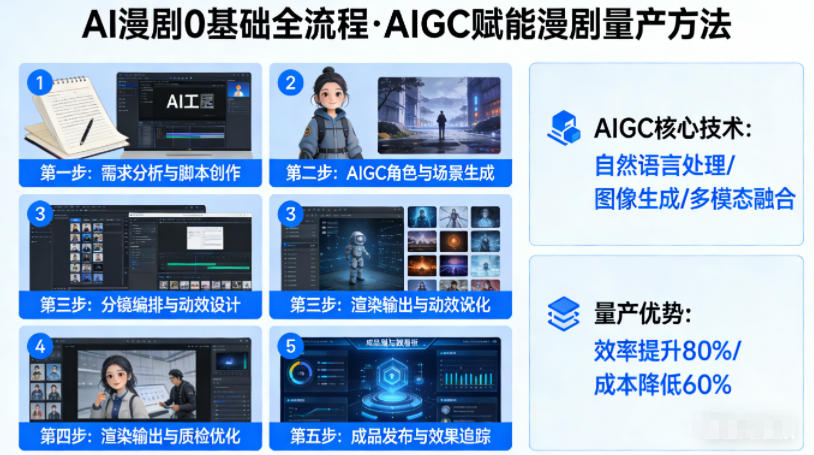 AI漫剧0基础全流程，快速掌握AIGC赋能的漫剧量产方法-专注互联网轻创业轻推网创