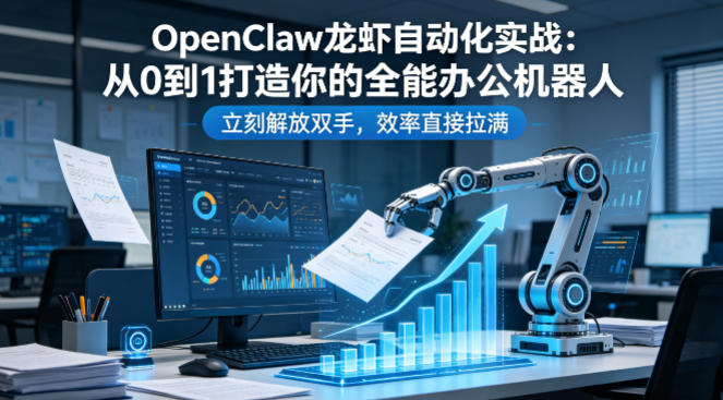 OpenClaw龙虾自动化实战：从0到1打造你的全能办公机器人，立刻解放双手，效率直接拉满-专注互联网轻创业轻推网创