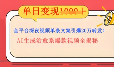 全平台深夜文案新风口：DeepSeek生成百万播放量金句，治愈系内容涨粉速度快4倍-专注互联网轻创业轻推网创