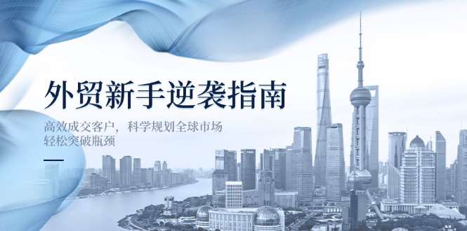 （14201期）外贸新手逆袭指南：高效成交客户，科学规划全球市场，轻松突破瓶颈-专注互联网轻创业轻推网创