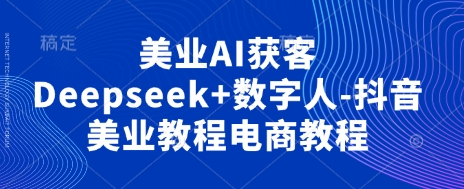 美业AI获客Deepseek+数字人-抖音美业教程电商教程-专注互联网轻创业轻推网创