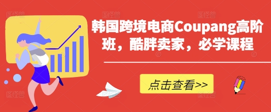韩国跨境电商Coupang高阶班,酷胖卖家,必学课程-专注互联网轻创业轻推网创