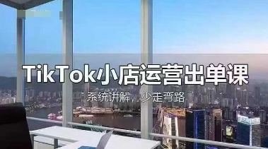 TikTok小店运营出单课，从开店选品、运营出单、发货回款，进行全流程讲解-专注互联网轻创业轻推网创